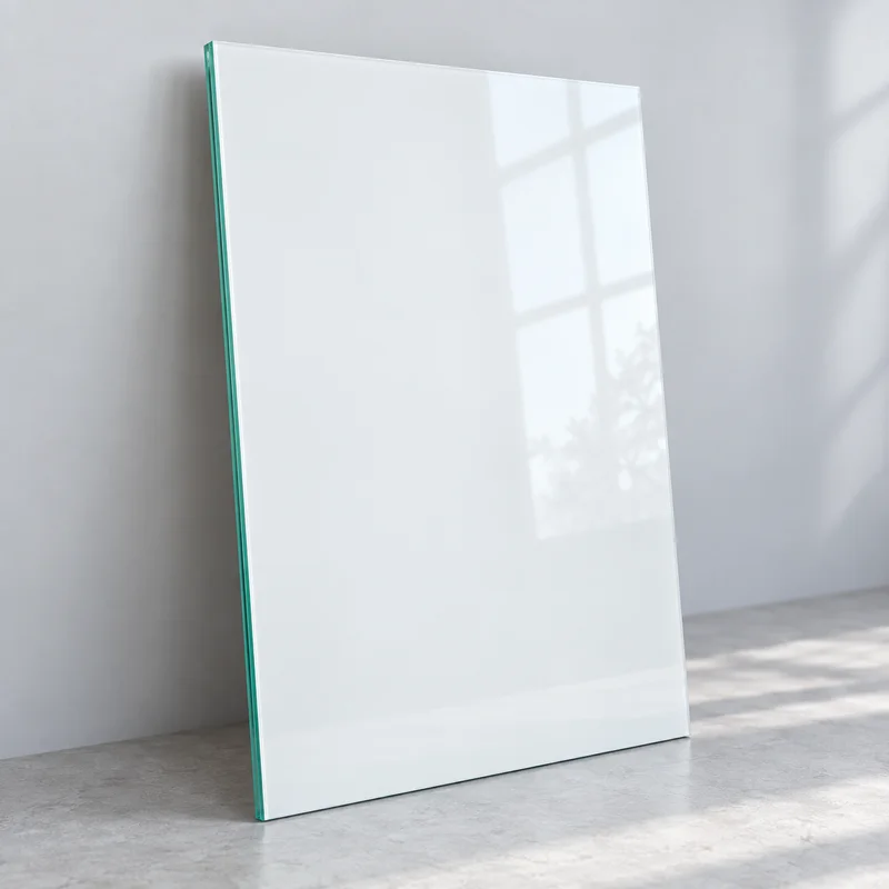 Back Painted Glass in Elegant White